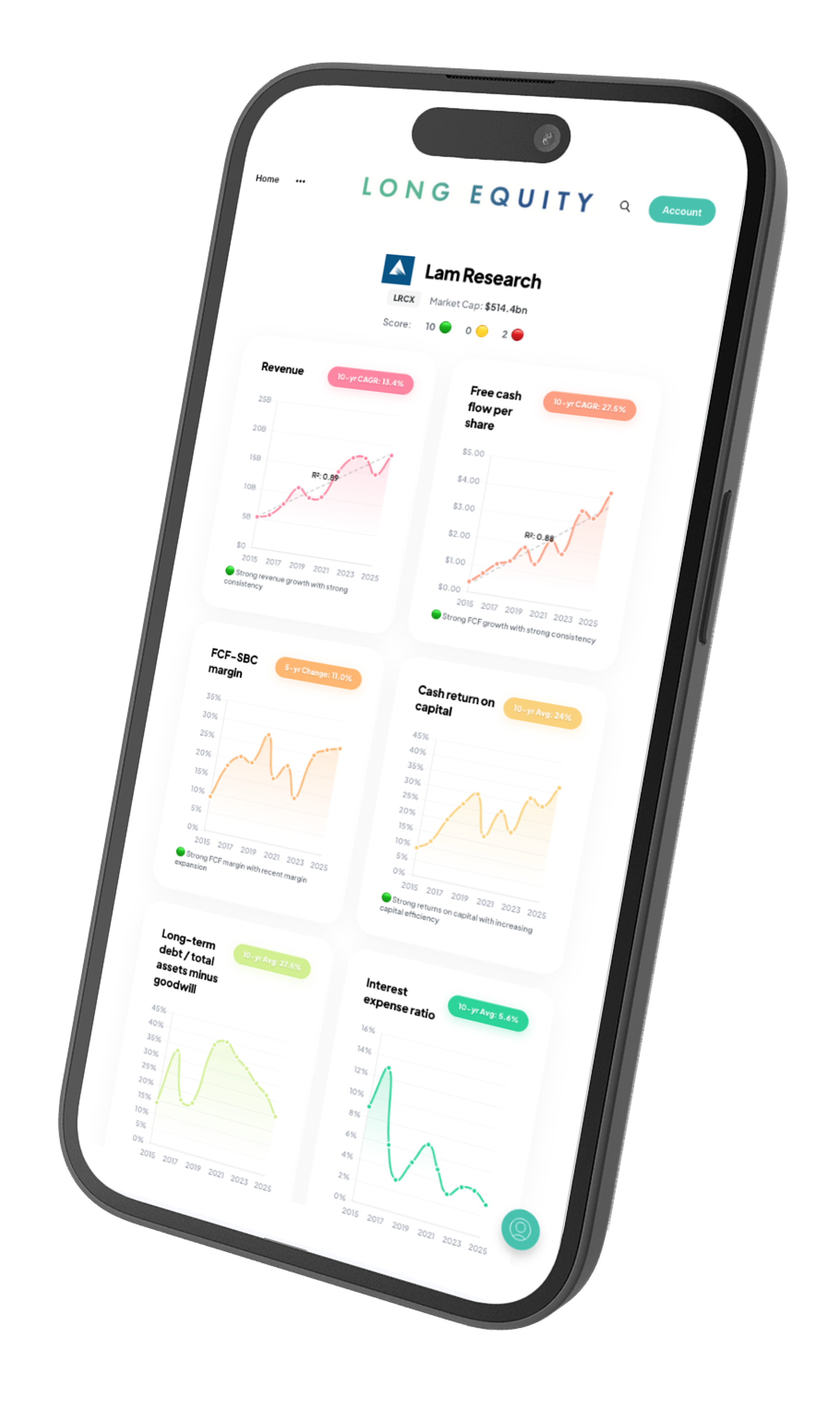 Long Equity App Screen 1